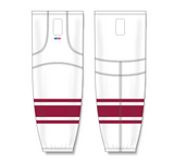 Athletic Knit (AK) HS2100 New Phoenix Coyotes White Mesh Cut & Sew Ice Hockey Socks - PSH Sports