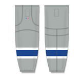 Athletic Knit (AK) HS2100 Grey/Royal Blue/White Mesh Cut & Sew Ice Hockey Socks - PSH Sports