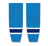 Athletic Knit (AK) HS2100 Pro Blue/White/Navy Mesh Cut & Sew Ice Hockey Socks - PSH Sports