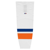 Athletic Knit (AK) HS2100-491 2010 New York Islanders White Mesh Ice Hockey Socks