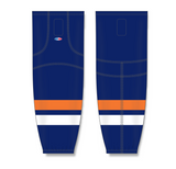Athletic Knit (AK) HS2100 New York Islanders Navy Mesh Cut & Sew Ice Hockey Socks - PSH Sports