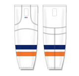 Athletic Knit (AK) HS2100 New York Islanders White Mesh Cut & Sew Ice Hockey Socks - PSH Sports
