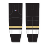 Athletic Knit (AK) HS2100 New Pittsburgh Penguins Third Black Mesh Cut & Sew Ice Hockey Socks - PSH Sports