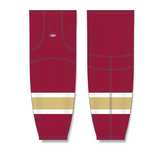 Athletic Knit (AK) HS2100 AV Red/White/Gold Mesh Cut & Sew Ice Hockey Socks - PSH Sports