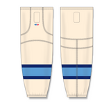Athletic Knit (AK) HS2100 Sand/Navy/Sky Blue Mesh Cut & Sew Ice Hockey Socks - PSH Sports