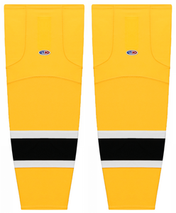 Athletic Knit (AK) HS2100-554 2021 Boston Bruins Reverse Retro Tuscan Gold Mesh Ice Hockey Socks