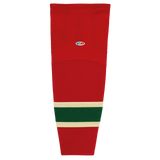 Athletic Knit (AK) HS2100-564 2007 Minnesota Wild Red Mesh Ice Hockey Socks