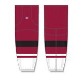 Athletic Knit (AK) HS2100 2015 Arizona Coyotes AV Red Mesh Cut & Sew Ice Hockey Socks - PSH Sports