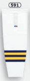 Athletic Knit (AK) HS2100-591 2011 University of Michigan Wolverines White Mesh Ice Hockey Socks