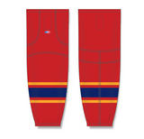 Athletic Knit (AK) HS2100 2013 Florida Panthers Red Mesh Cut & Sew Ice Hockey Socks - PSH Sports
