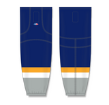 Athletic Knit (AK) HS2100 Nashville Predators Navy Mesh Cut & Sew Ice Hockey Socks - PSH Sports