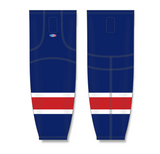 Athletic Knit (AK) HS2100 Columbus Blue Jackets Navy Mesh Cut & Sew Ice Hockey Socks - PSH Sports