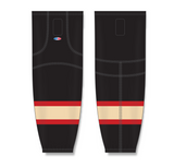 Athletic Knit (AK) HS2100 Chicago Blackhawks Winter Classic Black Mesh Cut & Sew Ice Hockey Socks - PSH Sports