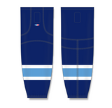 Athletic Knit (AK) HS2100 Navy/Sky Blue/White Mesh Cut & Sew Ice Hockey Socks - PSH Sports