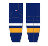 Athletic Knit (AK) HS2100 2008 Buffalo Sabres Navy Mesh Cut & Sew Ice Hockey Socks - PSH Sports