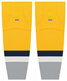 Athletic Knit (AK) HS2100-818 2021 Nashville Predators Reverse Retro Tuscan Gold Mesh Ice Hockey Socks