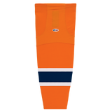 Athletic Knit (AK) HS2100-819 2015 Edmonton Oilers Third Orange Mesh Ice Hockey Socks