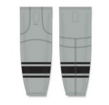 Athletic Knit (AK) HS2100 Grey/Black Mesh Cut & Sew Ice Hockey Socks - PSH Sports