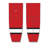 Athletic Knit (AK) HS2100 2010 Ottawa Senators Red Mesh Cut & Sew Ice Hockey Socks - PSH Sports
