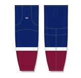 Athletic Knit (AK) HS2100 2015 Colorado Avalanche Third Navy Mesh Cut & Sew Ice Hockey Socks - PSH Sports