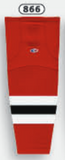 Athletic Knit (AK) HS2100-866 2017 New Jersey Devils Red Mesh Ice Hockey Socks