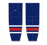 Athletic Knit (AK) HS2100 2010 Columbus Blue Jackets Navy Mesh Cut & Sew Ice Hockey Socks - PSH Sports