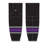Athletic Knit (AK) HS2100 1998 Los Angeles Kings Black Mesh Cut & Sew Ice Hockey Socks - PSH Sports