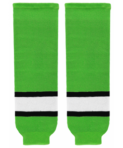 Athletic Knit (AK) HS630-107 Lime Green/Black/White Knit Ice Hockey Socks