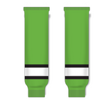 Athletic Knit (AK) HS630 Lime Green/Black/White Knit Ice Hockey Socks - PSH Sports