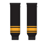 Athletic Knit (AK) HS630 Black/Gold Knit Ice Hockey Socks - PSH Sports