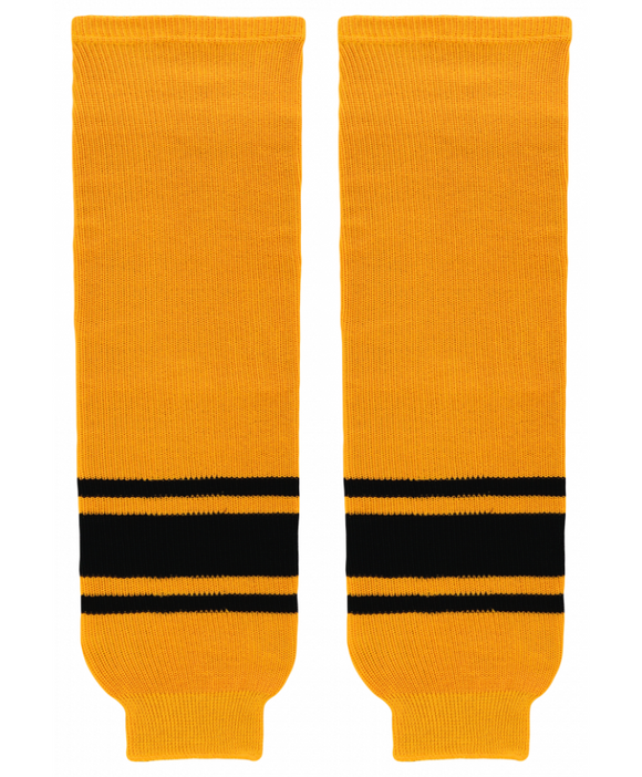 Athletic Knit (AK) HS630-213 Gold/Black Knit Ice Hockey Socks