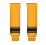 Athletic Knit (AK) HS630 Gold/Black Knit Ice Hockey Socks - PSH Sports
