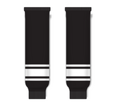 Athletic Knit (AK) HS630 Black/White Knit Ice Hockey Socks - PSH Sports