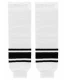 Athletic Knit (AK) HS630-222 White/Black Knit Ice Hockey Socks