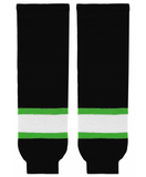 Athletic Knit (AK) HS630-247 Black/Lime Green/White Knit Ice Hockey Socks