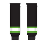 Athletic Knit (AK) HS630 Black/Lime Green/White Knit Ice Hockey Socks - PSH Sports