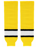 Athletic Knit (AK) HS630-256 Maize/Black/White Knit Ice Hockey Socks