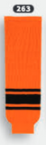 Athletic Knit (AK) HS630-263 Orange/Black Knit Ice Hockey Socks
