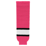 Athletic Knit (AK) HS630-272 Pink/White/Black Knit Ice Hockey Socks