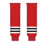 Athletic Knit (AK) HS630 Chicago Blackhawks Red Knit Ice Hockey Socks - PSH Sports