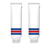 Athletic Knit (AK) HS630 New York Rangers White Knit Ice Hockey Socks - PSH Sports