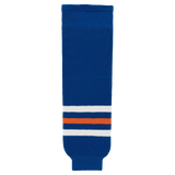Athletic Knit (AK) HS630-320 Edmonton Oilers Royal Blue Knit Ice Hockey Socks