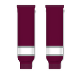 Athletic Knit (AK) HS630 Maroon/Grey/White Knit Ice Hockey Socks - PSH Sports