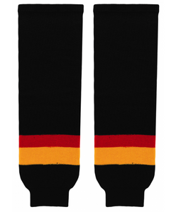 Modelline 1989-97 Vancouver Canucks Away Black Knit Ice Hockey Socks
