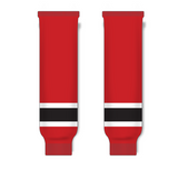 Athletic Knit (AK) HS630 New Jersey Devils Red Knit Ice Hockey Socks - PSH Sports