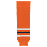 Athletic Knit (AK) HS630-369 2017 Edmonton Oilers Orange Knit Ice Hockey Socks