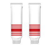 Athletic Knit (AK) HS630 Detroit Red Wings Retro White Ice Hockey Socks - PSH Sports