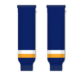 Athletic Knit (AK) HS630 Navy/Gold/White Ice Hockey Socks - PSH Sports