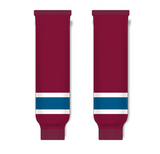 Athletic Knit (AK) HS630 Cardinal Red/Capital Blue/White Ice Hockey Socks - PSH Sports