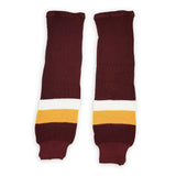 Modelline Maroon/Gold/White Ice Hockey Socks